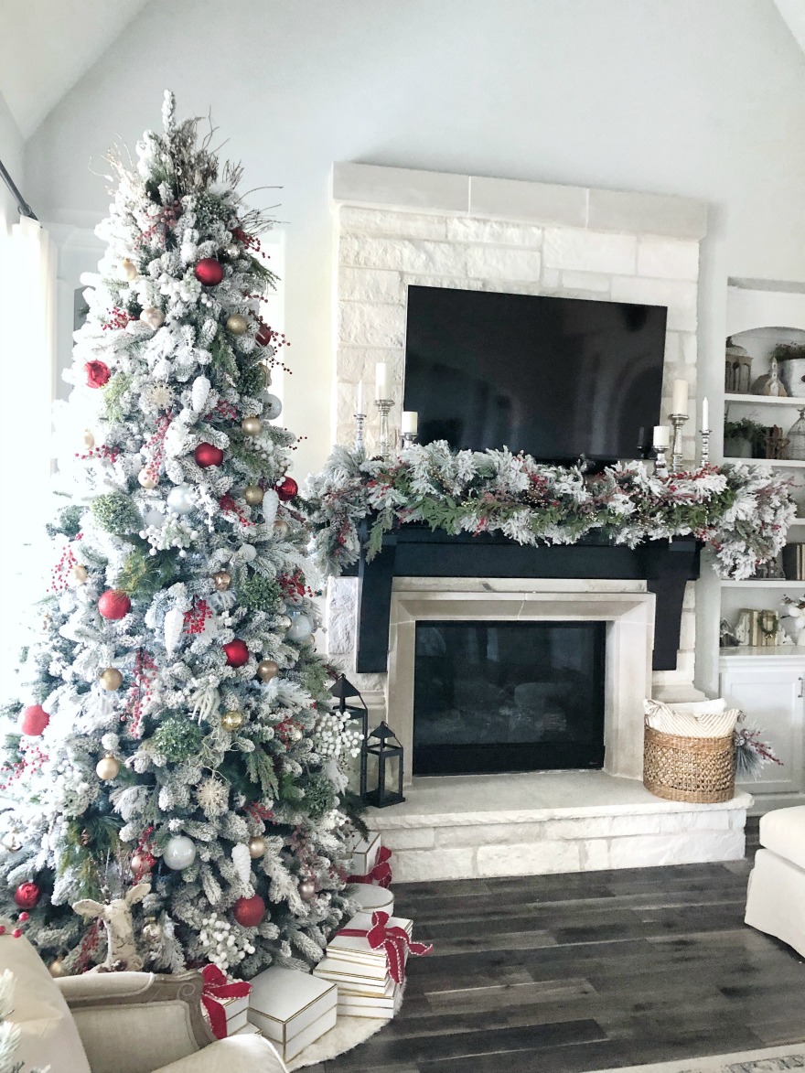 Christmas Home Tour with Pops of Red - My Texas House