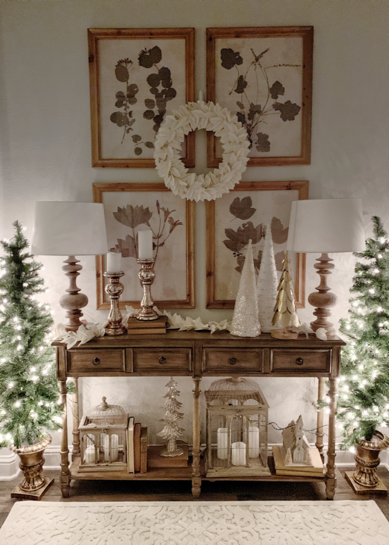 Christmas Home Tour 2018: Modern Farmhouse Glam with Silver and Gold ...