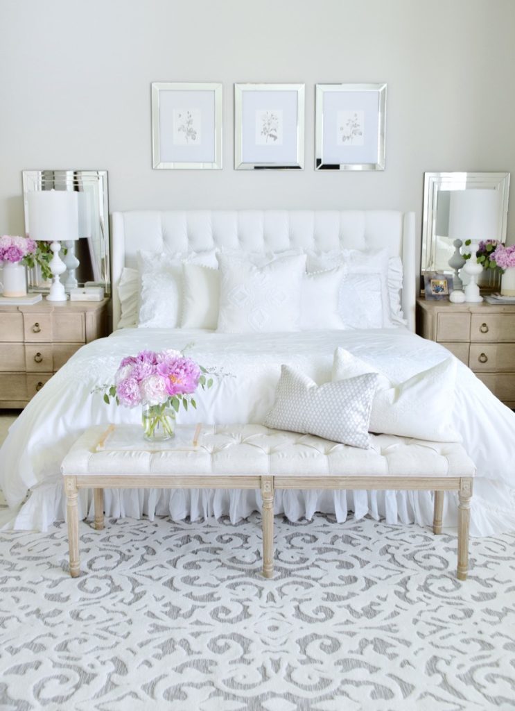 Crisp White Summer Bedding Makeover - My Texas House