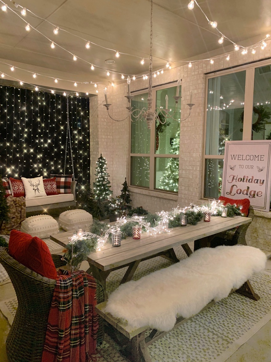 Our Back Patio Faux Winter Wonderland - My Texas House